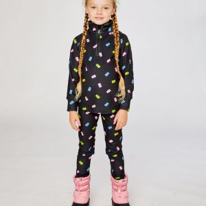 Alternative view of Two Piece Thermal Underwear Black Printed Gummy Bears