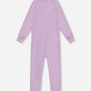 Alternative view of Baby One Piece Thermal Underwear Lavender