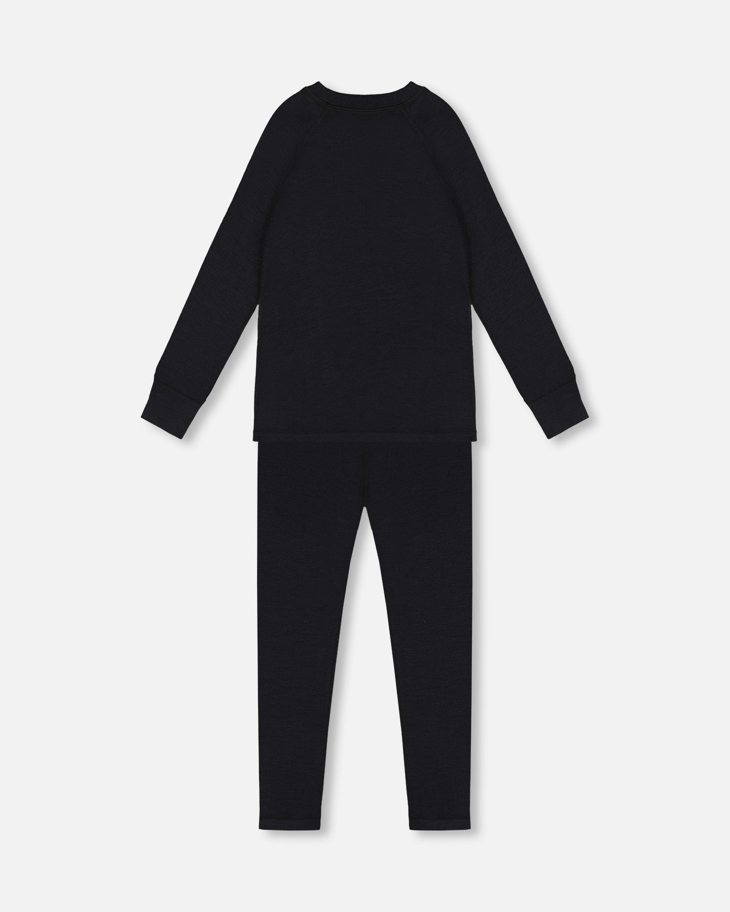 Two Piece Thermal Underwear Merino Blend Black - Image 2