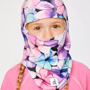 Alternative view of Brushed Jersey Balaclava Purple Floral Print