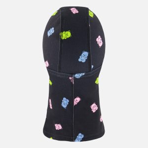 Brushed Jersey Balaclava Black Printed Gummy Bears - Image 3