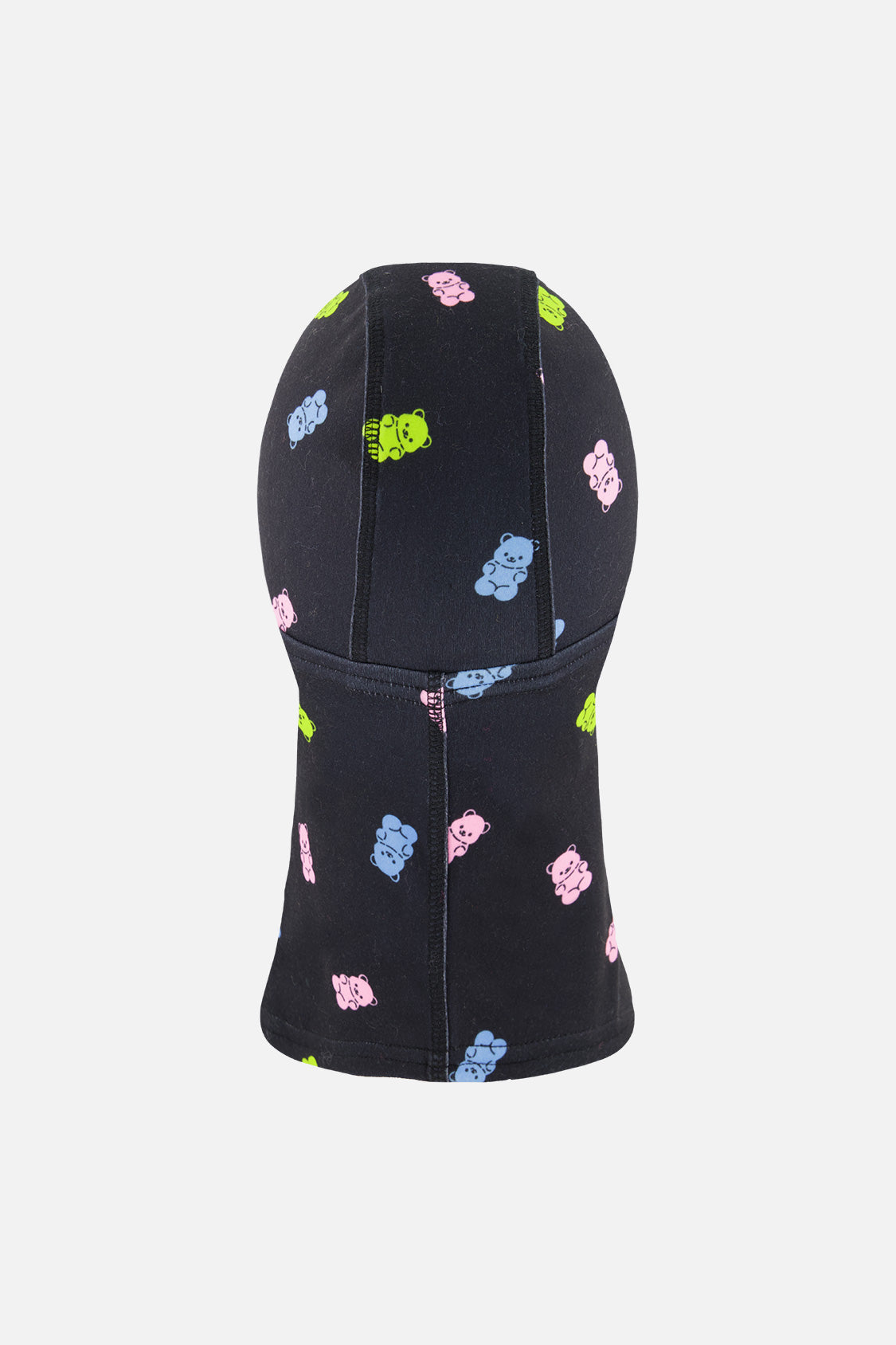 Brushed Jersey Balaclava Black Printed Gummy Bears - Image 3