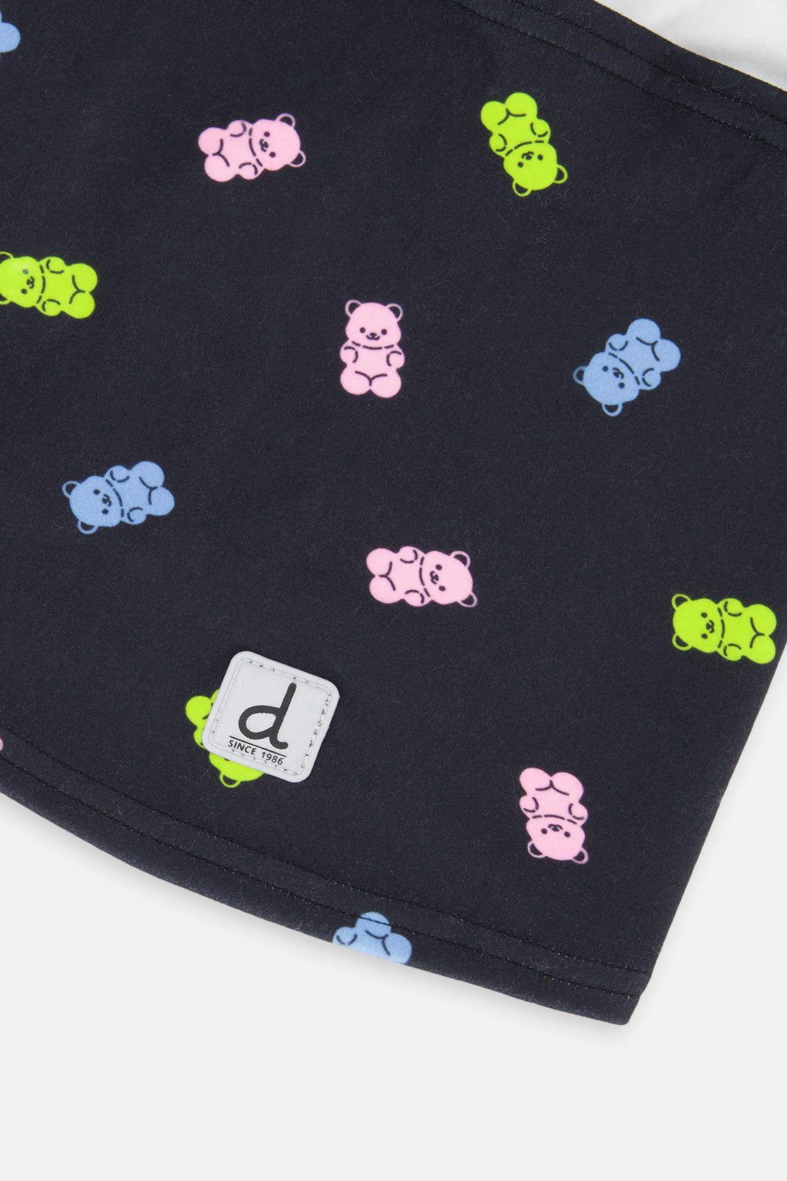 Brushed Jersey Balaclava Black Printed Gummy Bears - Image 4