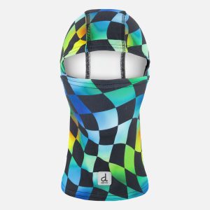 Brushed Jersey Balaclava Blue Checkered Print - Image 7
