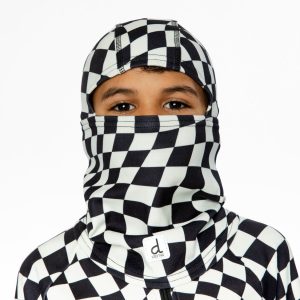 Alternative view of Brushed Jersey Balaclava White Checkered Print