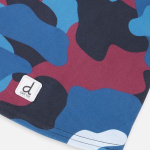 Brushed Jersey Balaclava Blue And Red Camouflage Print - Image 4