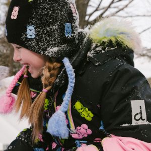 Alternative view of Winter Peruvian Knit Hat With Pompom Black, Pink, Blue And Green