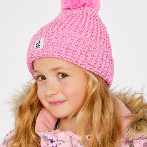 Alternative view of Winter Knit Hat With Pompom Pink