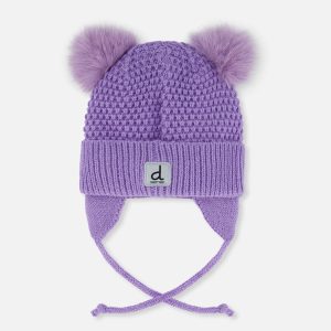 Alternative view of Baby Winter Knit Hat With Ears Violet