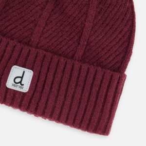 Winter Knit Hat Burgundy - Image 4