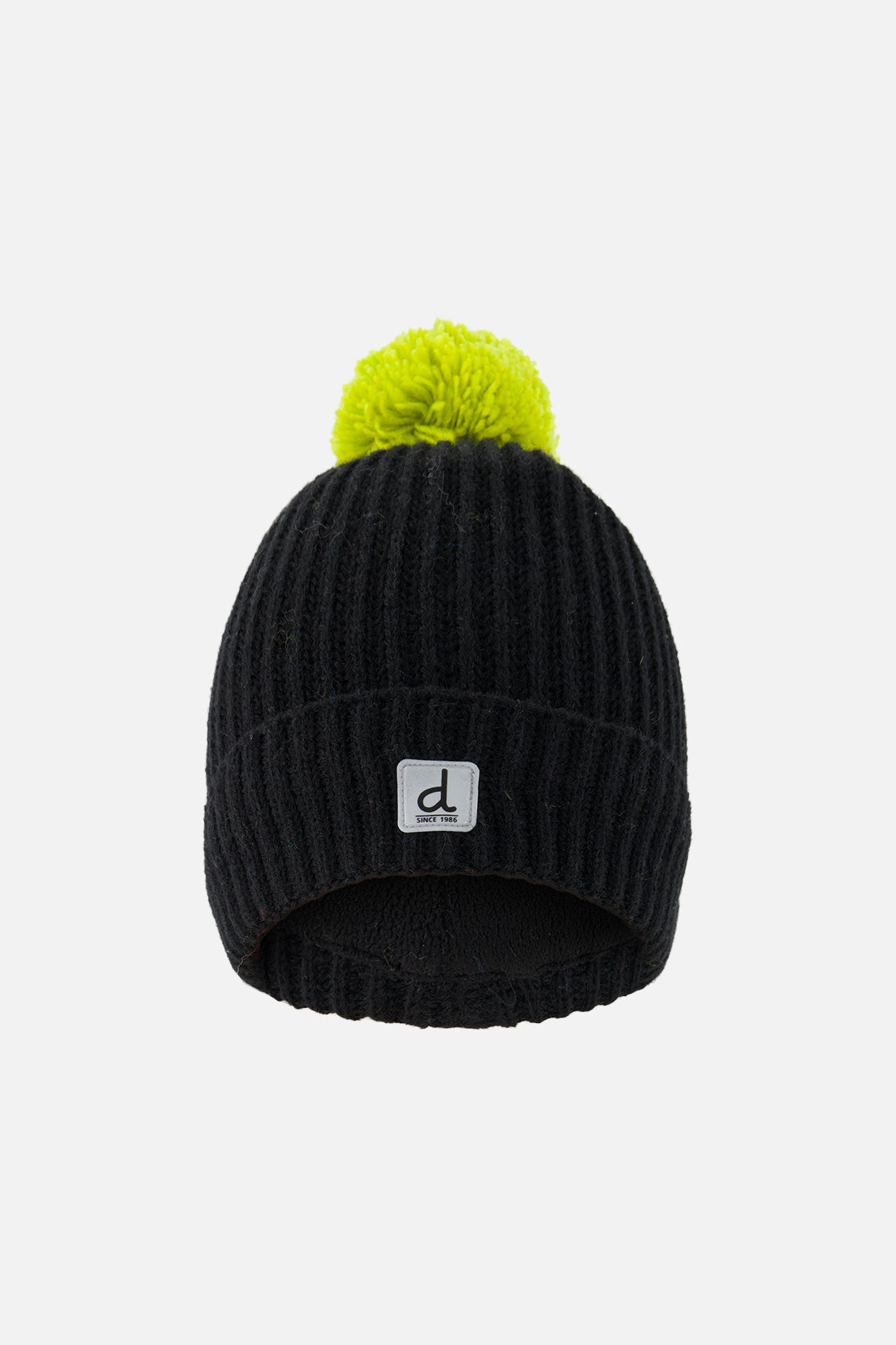 Winter Knit Hat With Pompom Black And Green - Image 7
