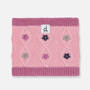 Baby Winter Knit Neckwarmer Pink And Mauve