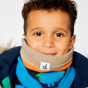 Alternative view of Winter Knit Neckwarmer Blue Dinosaur Print