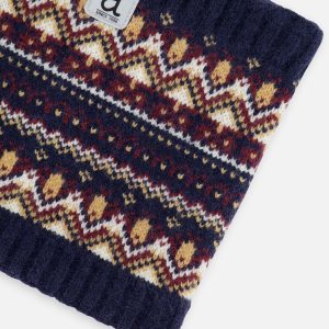 Baby Winter Knit Neckwarmer Blue And Red Jacquard - Image 3