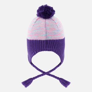 Winter Peruvian Knit Hat With Pompom Multicolored - Image 3