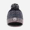 Winter Knit Hat With Pompom Pinkish Violet