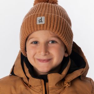 Winter Knit Hat With Pompom Brown - Image 2