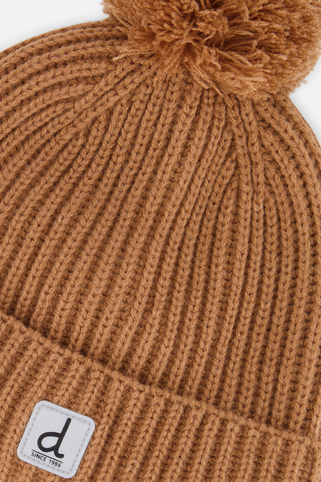 Winter Knit Hat With Pompom Brown - Image 4