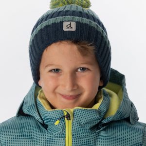 Winter Knit Hat With Pompom Dark Turquoise - Image 2