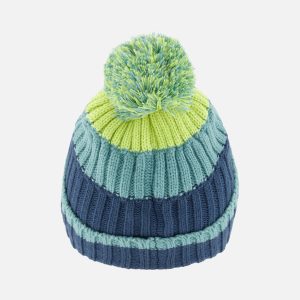 Winter Knit Hat With Pompom Dark Turquoise - Image 3