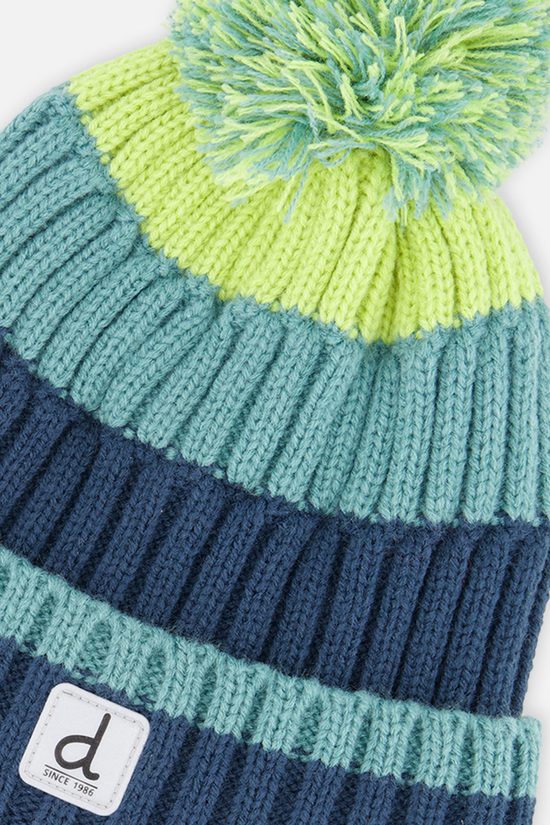 Winter Knit Hat With Pompom Dark Turquoise - Image 4