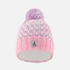 Winter Knit Hat With Pompom Brown