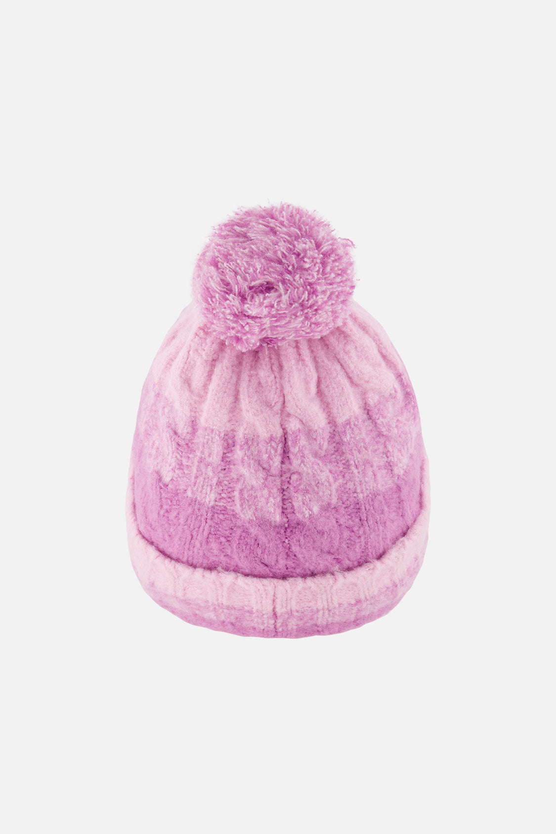 Winter Knit Hat With Pompom Pinkish Violet - Image 3