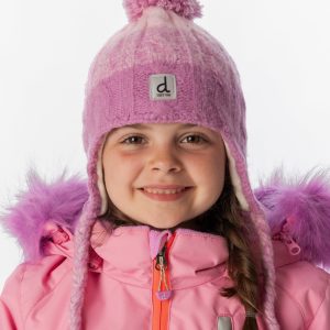Alternative view of Winter Peruvian Knit Hat With Pompom Pinkish Violet