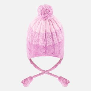 Winter Peruvian Knit Hat With Pompom Pinkish Violet - Image 3