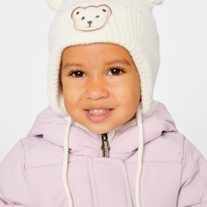 Alternative view of Baby Winter Knit Hat With Ear Flaps And Ears Off-White