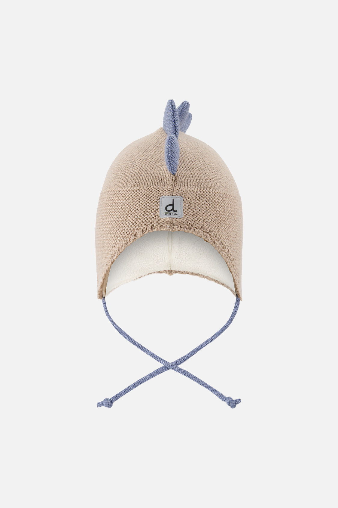 Baby Dino Winter Peruvian Knit Hat Light Taupe - Image 5