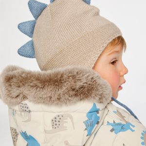 Alternative view of Baby Dino Winter Peruvian Knit Hat Light Taupe