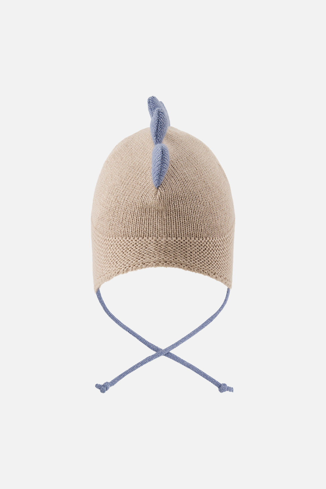 Baby Dino Winter Peruvian Knit Hat Light Taupe - Image 3