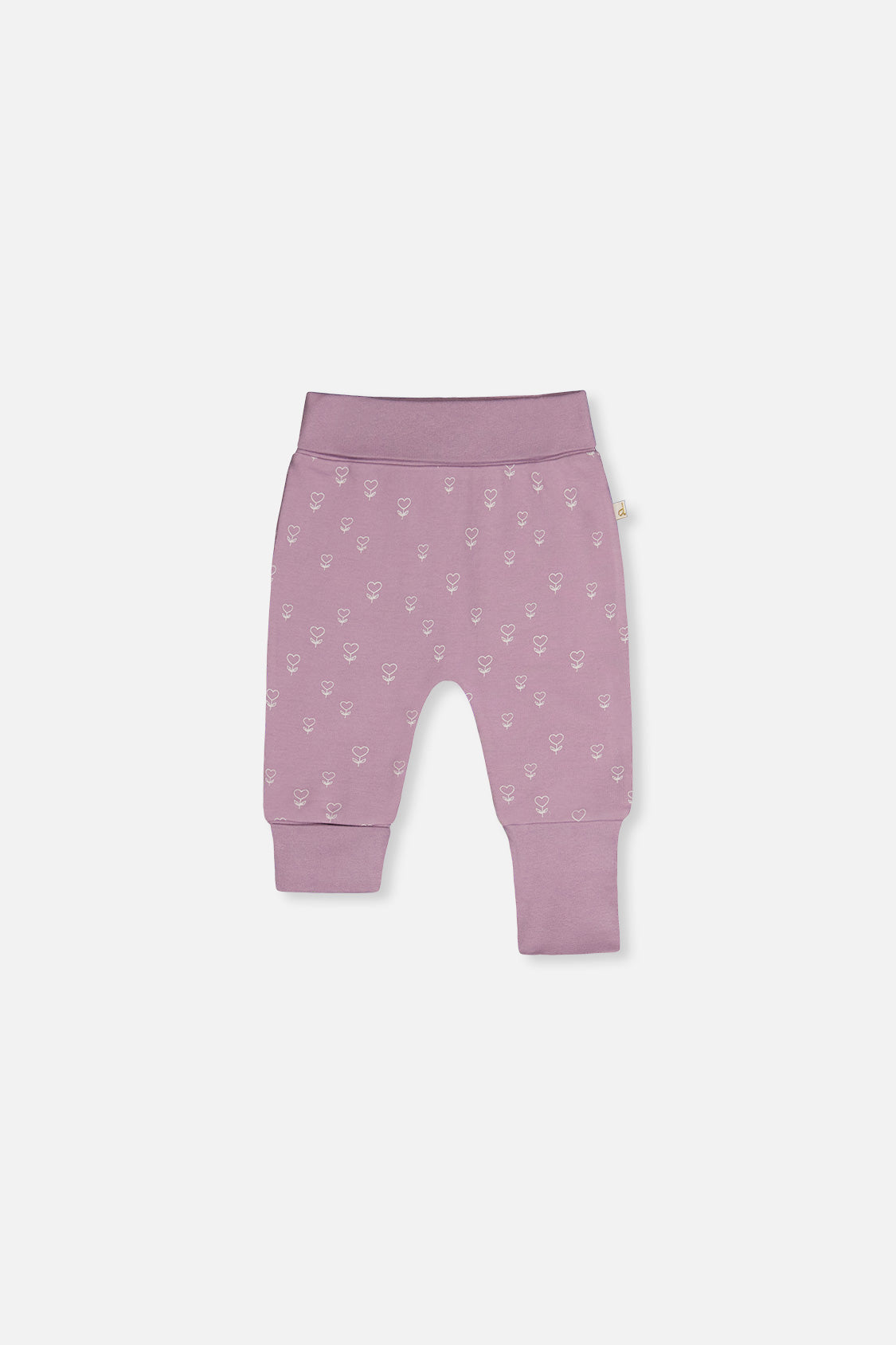 Organic Cotton Evolutive Pants Purple Floral Print