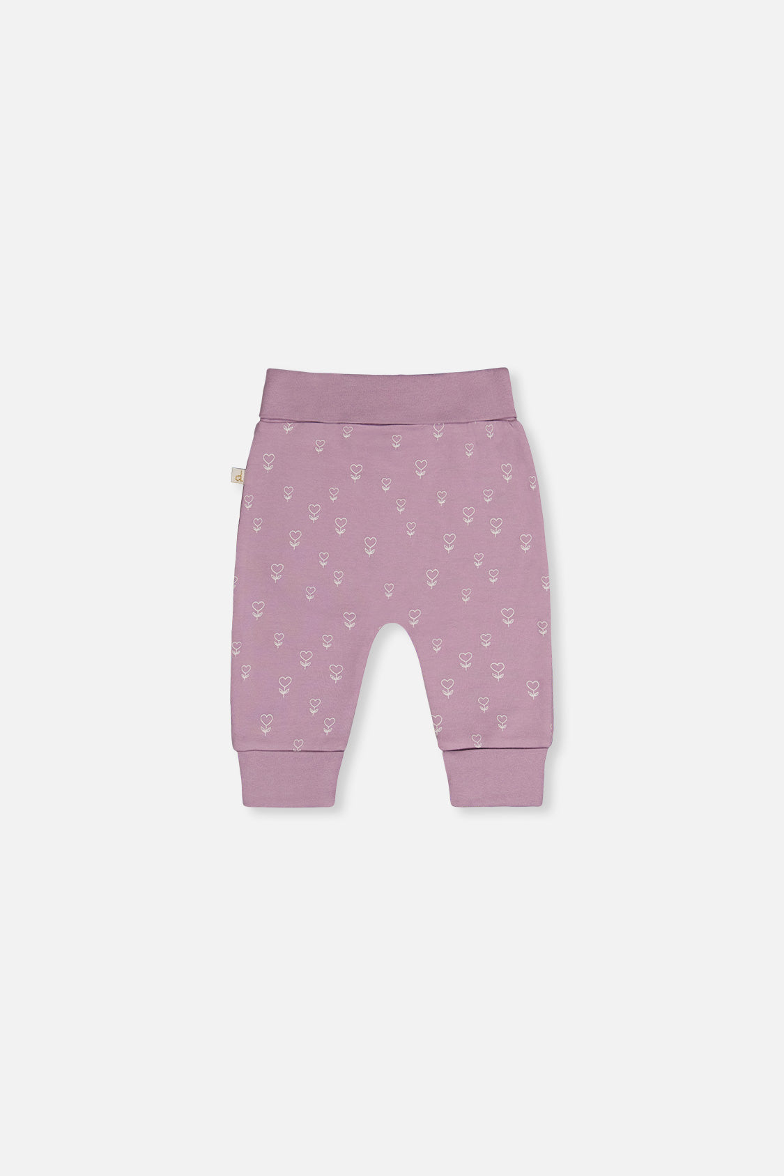 Organic Cotton Evolutive Pants Purple Floral Print - Image 3