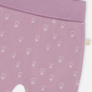 Organic Cotton Evolutive Pants Purple Floral Print - Image 4