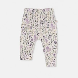 Organic Cotton Evolutive Pants Beige With Heart Print - Image 2
