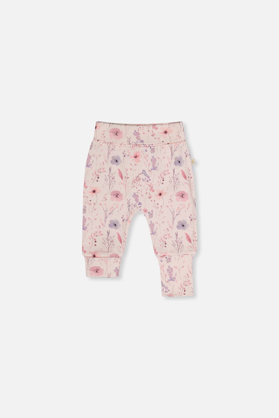 Organic Cotton Evolutive Pants Pink Printed Flowers - Image 10
