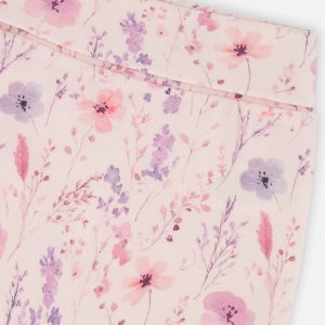 Organic Cotton Evolutive Pants Pink Printed Flowers - Image 4