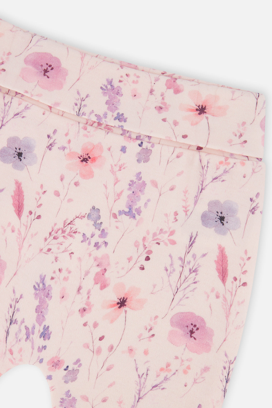 Organic Cotton Evolutive Pants Pink Printed Flowers - Image 4