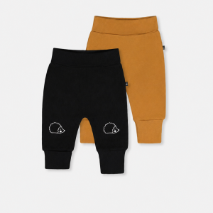 Two Pack Organic Cotton Evolutive Pants Brown Cinnamon