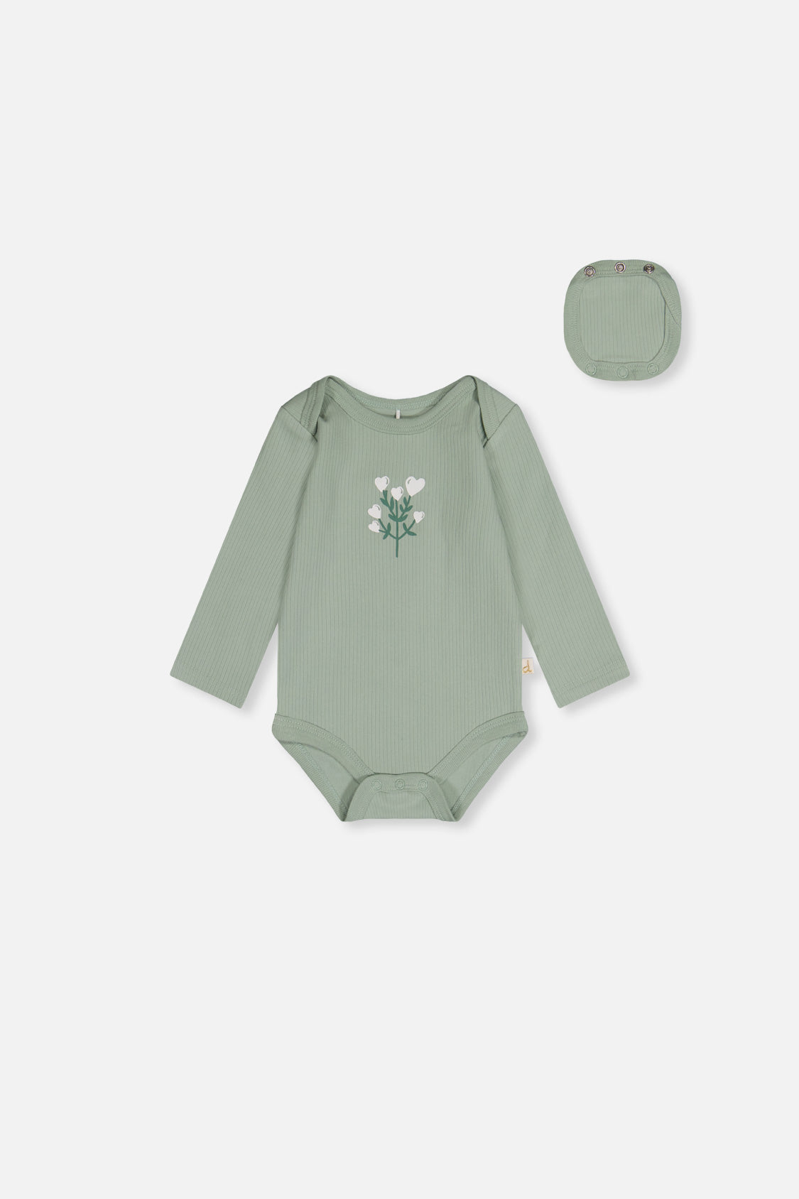 Organic Cotton Onesie Greyish Green - Image 5