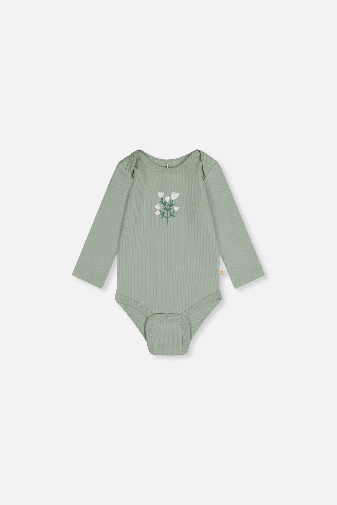 Organic Cotton Onesie Greyish Green - Image 2