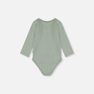Organic Cotton Onesie Greyish Green - Image 3