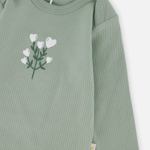 Organic Cotton Onesie Greyish Green - Image 4