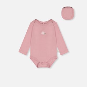 Organic Cotton Onesie Dusty Pink - Image 8