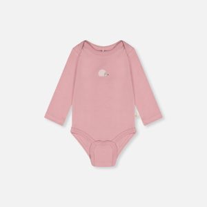 Organic Cotton Onesie Dusty Pink - Image 2