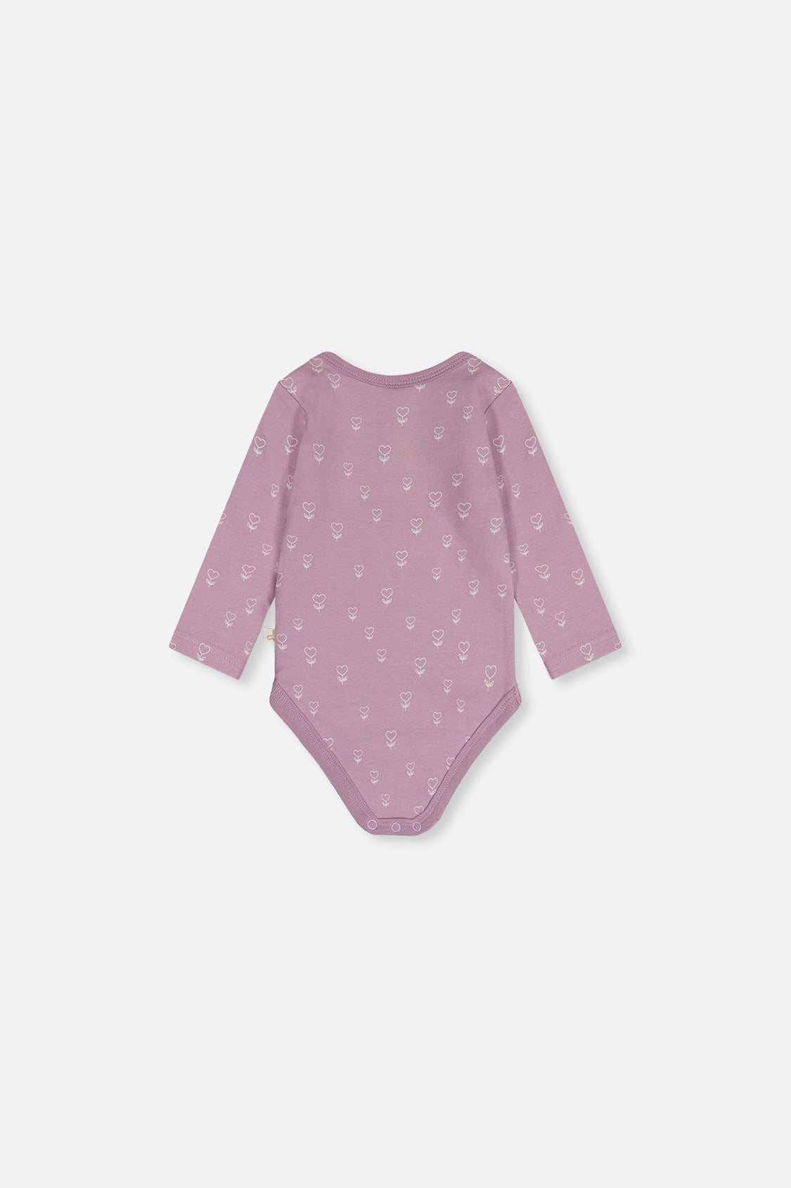 Organic Cotton Onesie Purple Floral Print - Image 4