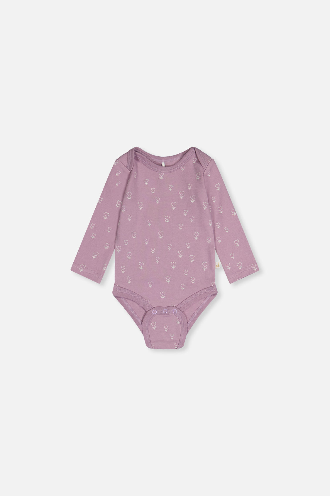 Three Pack Organic Cotton Onesie Purple Floral Print - Image 3