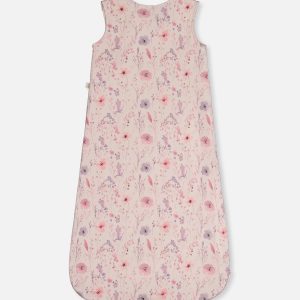 Organic Cotton Sleep Sack Pink Printed Flowers - Image 2